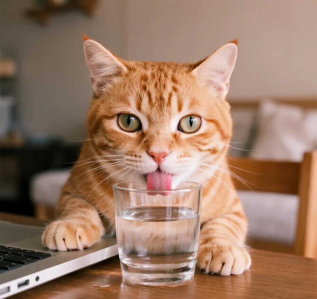 Why Cats Drink from Human Water Glasses