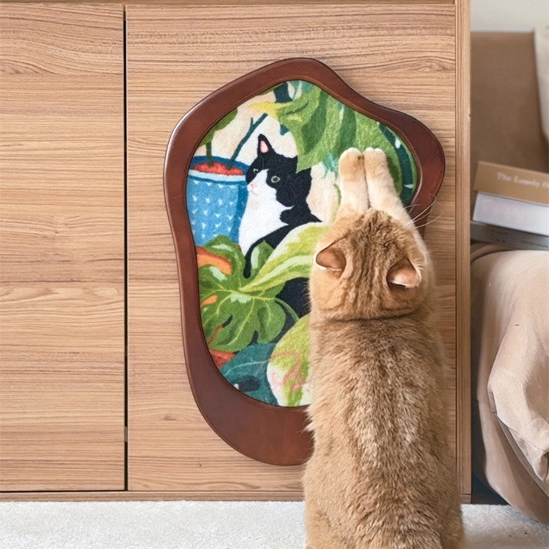 Art Frame Wooden Cat Scratching Board