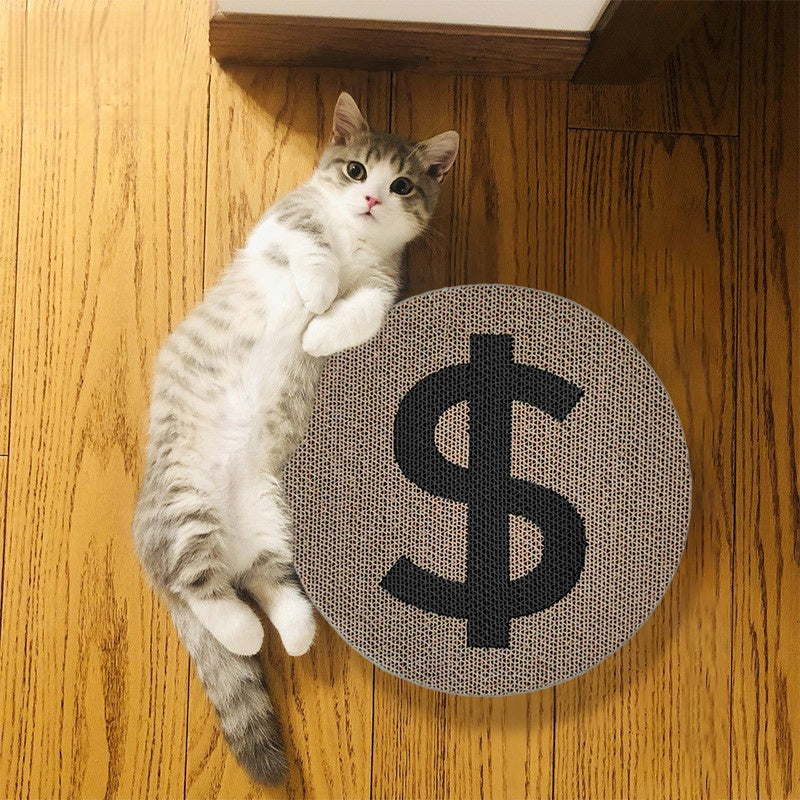 Dollar Sign Cat Scratcher Board