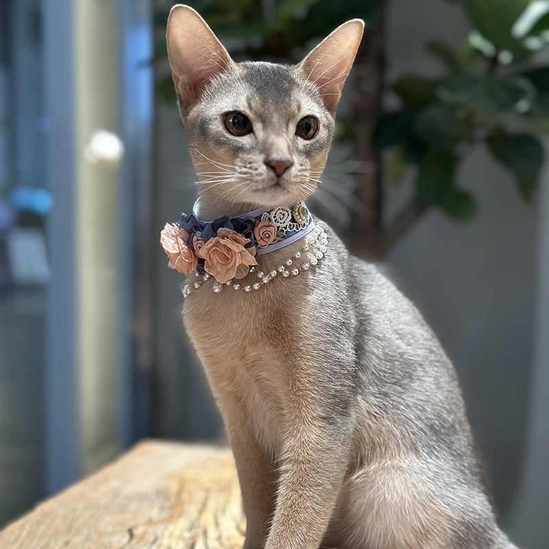 Floral Cat Collar Necklace