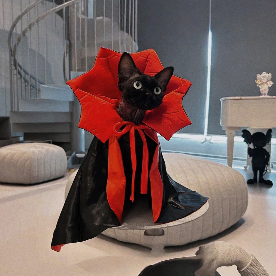 Halloween Vampire Cape Cat Costume (One Size)