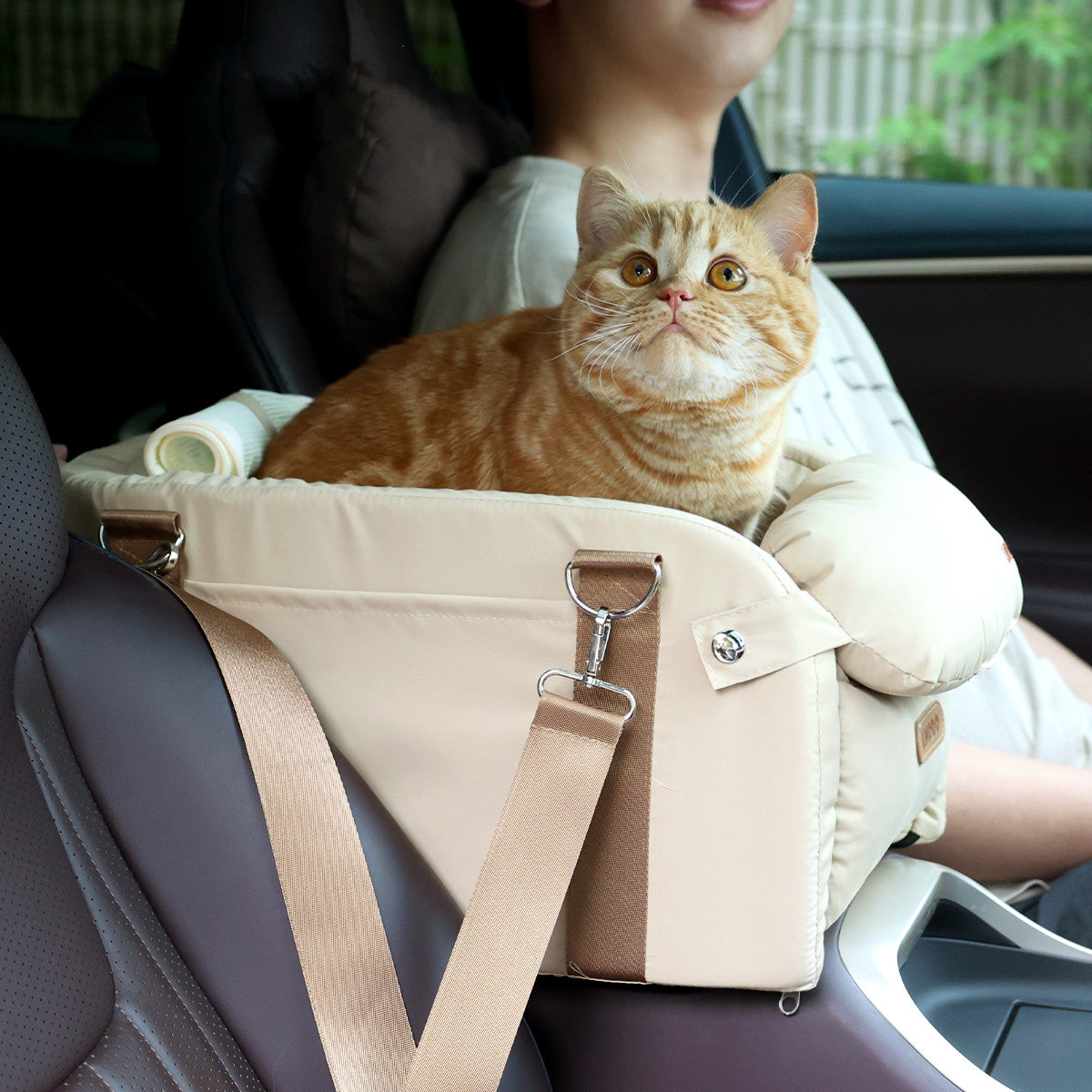 Khaki Car Seat Pet Travel Carrier