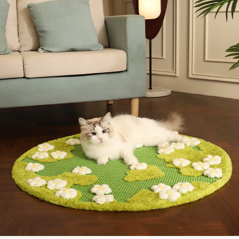 Flower Meadow Sisal Cat Rug