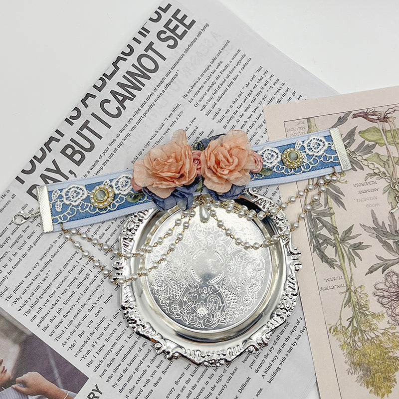 Floral Cat Collar Necklace