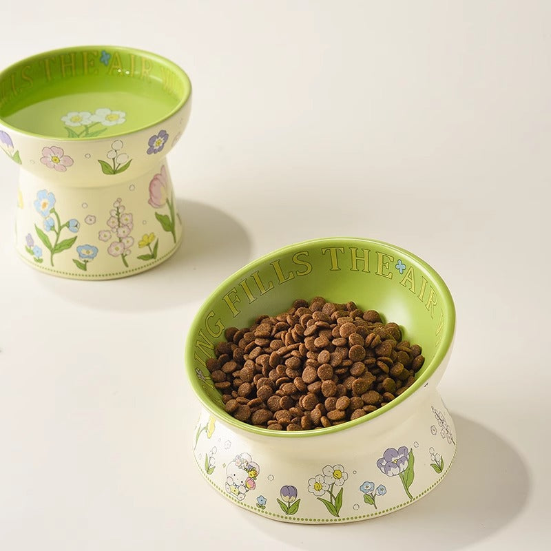 Premium Ceramic Elevated Cat Bowl by Bigeeo – photo 2