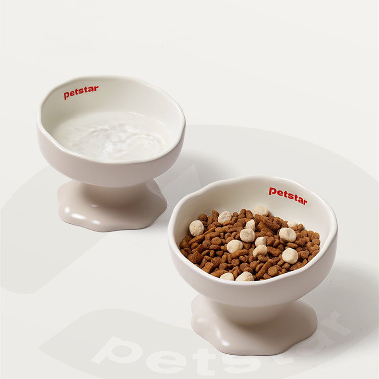 Ceramic Elevated Cat Bowl