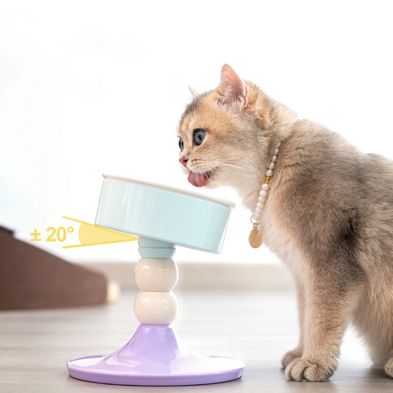 Adjustable Ceramic Cat Feeding Bowl cat bowl by Bigeeo