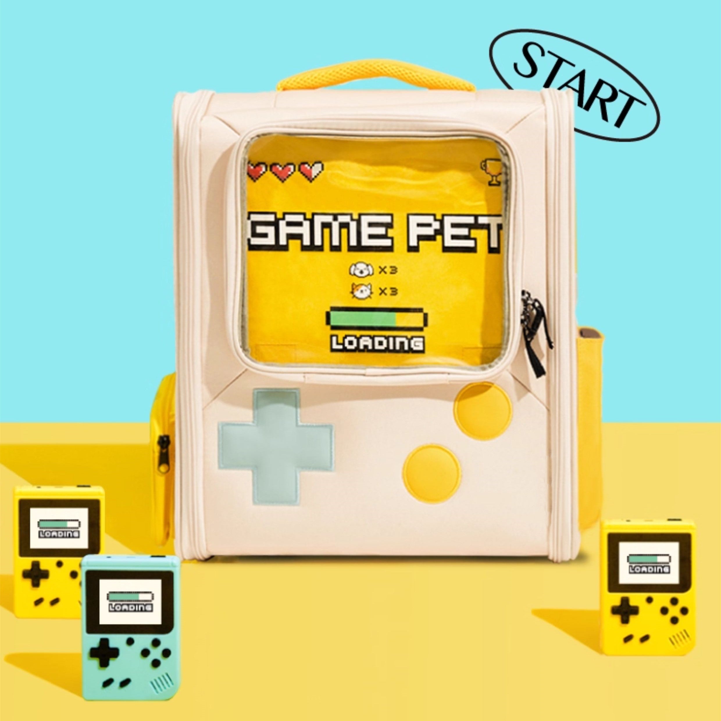 Retro Game Console Expandable Pet Backpack