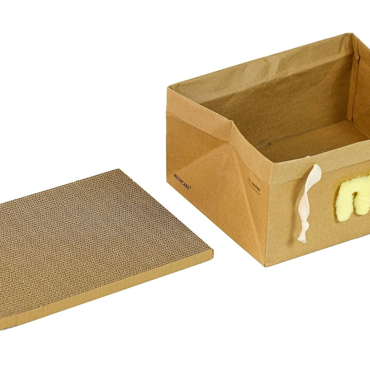 Meowlet Paper-Bag Cat Bed with Scratcher & Replaceable Pads