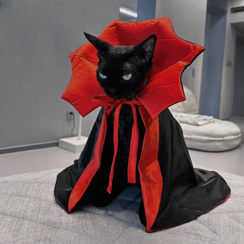 Halloween Vampire Cape Cat Costume (One Size)