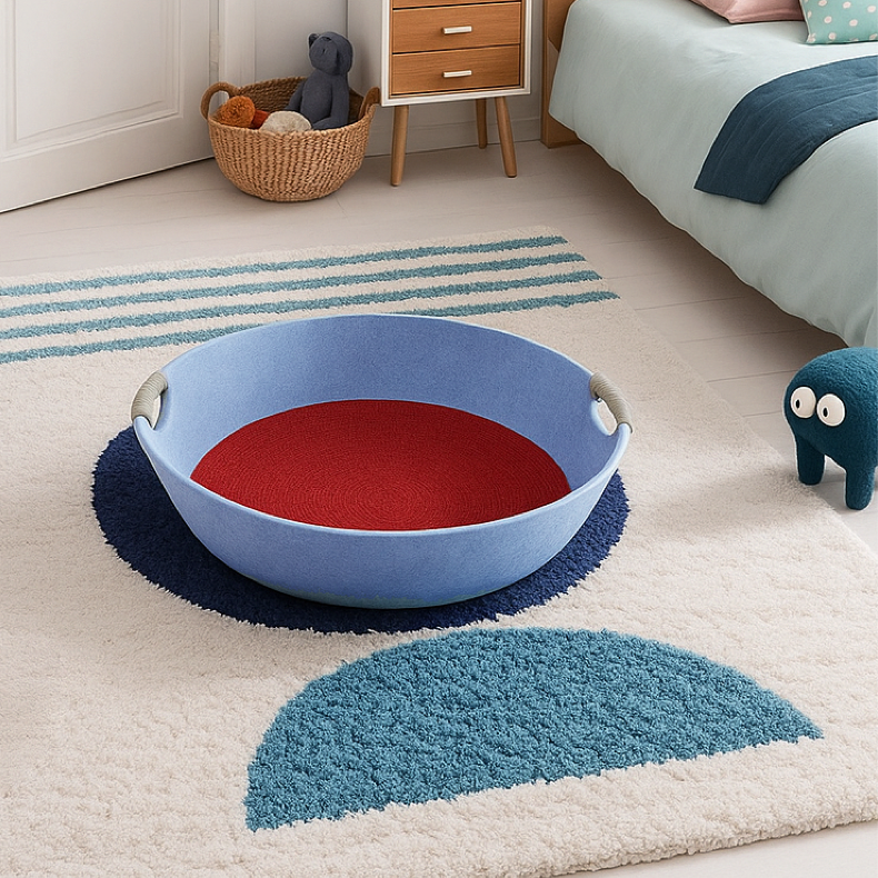 Nestio Dual-Use Cat Bed & Scratcher Bowl