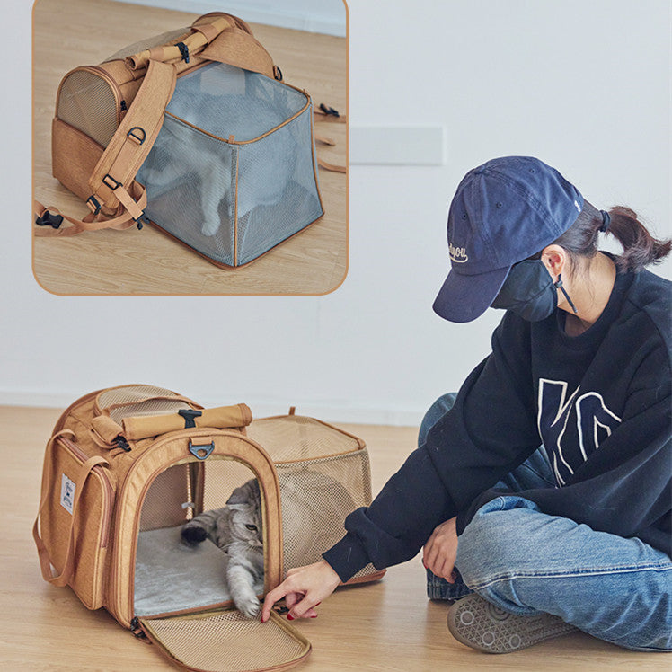 Backpack Style Foldable Pet Backpack Carrier