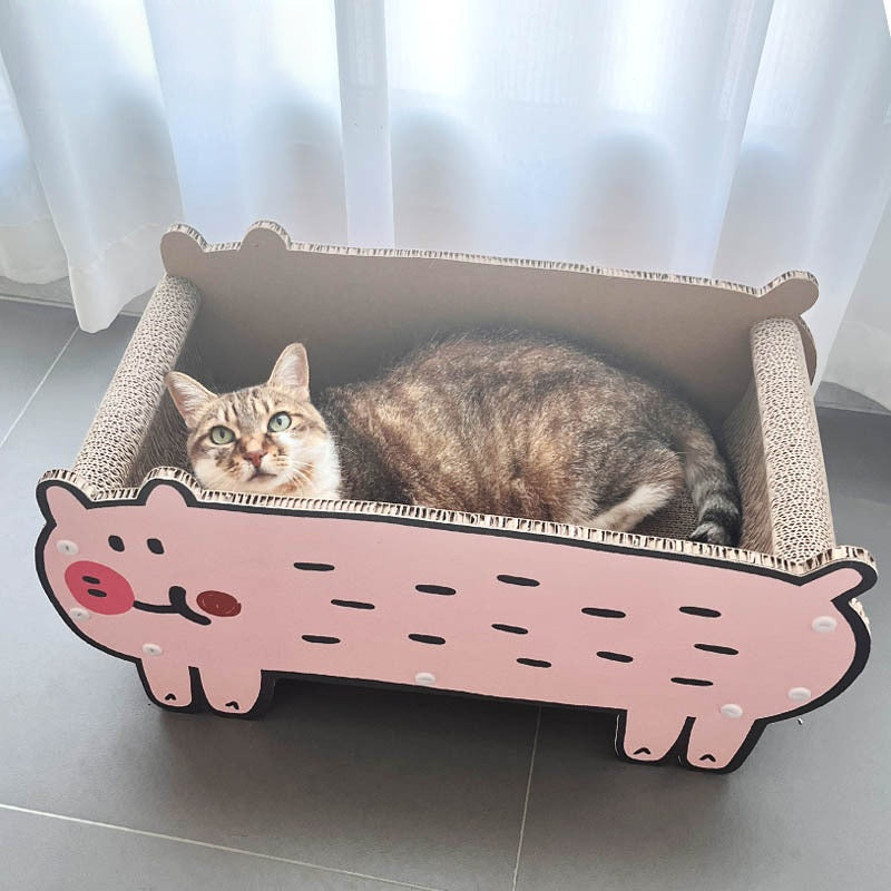 Nekoora Piggy Cat Scratcher Bed