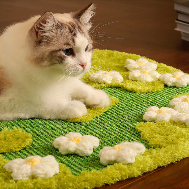 Flower Meadow Sisal Cat Rug
