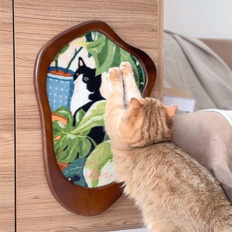 Art Frame Wooden Cat Scratching Board