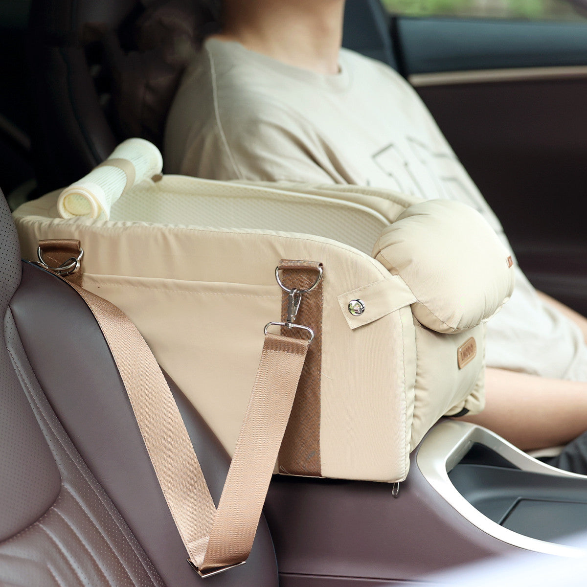 Khaki Car Seat Pet Travel Carrier