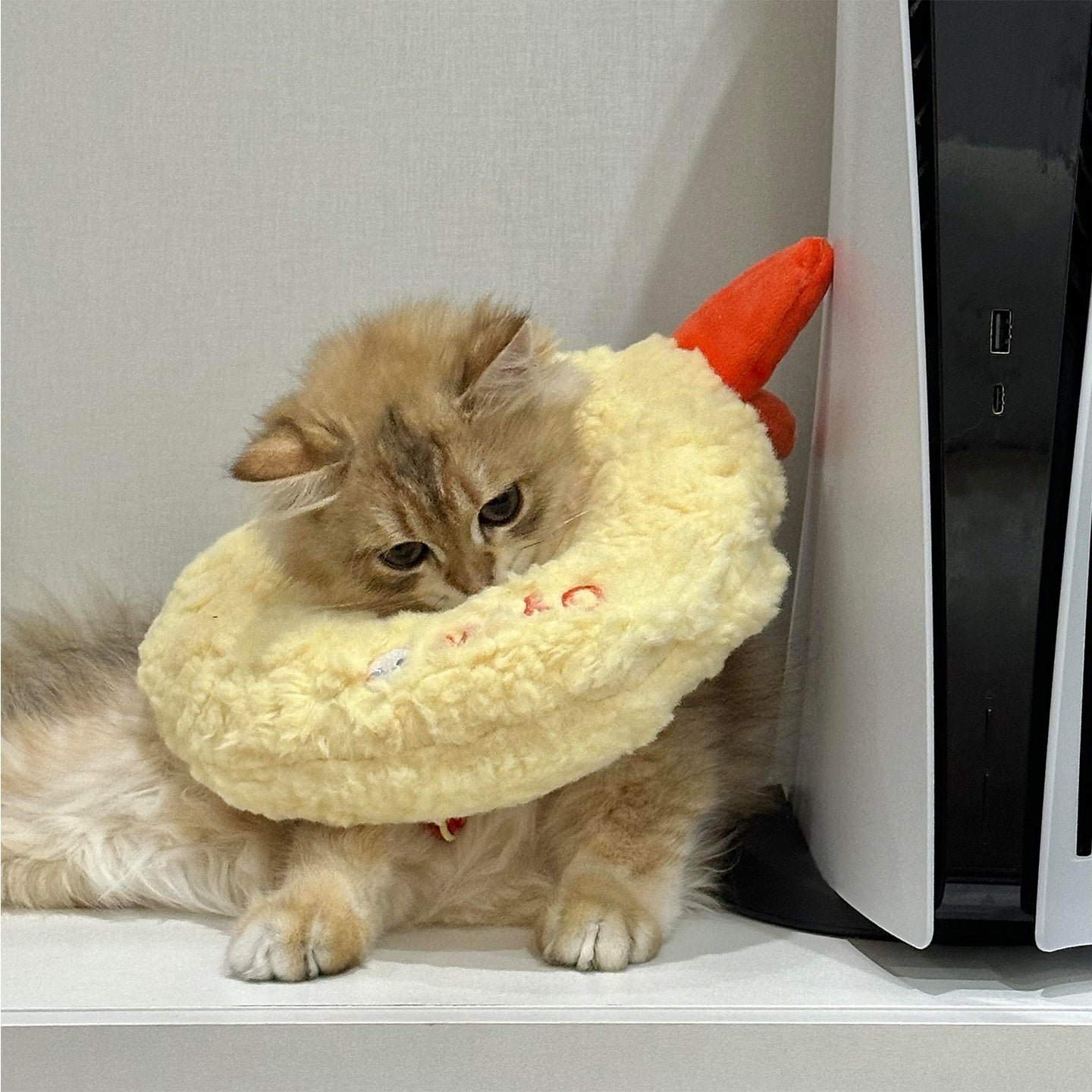 Tempura Plush Cat Costume Collar