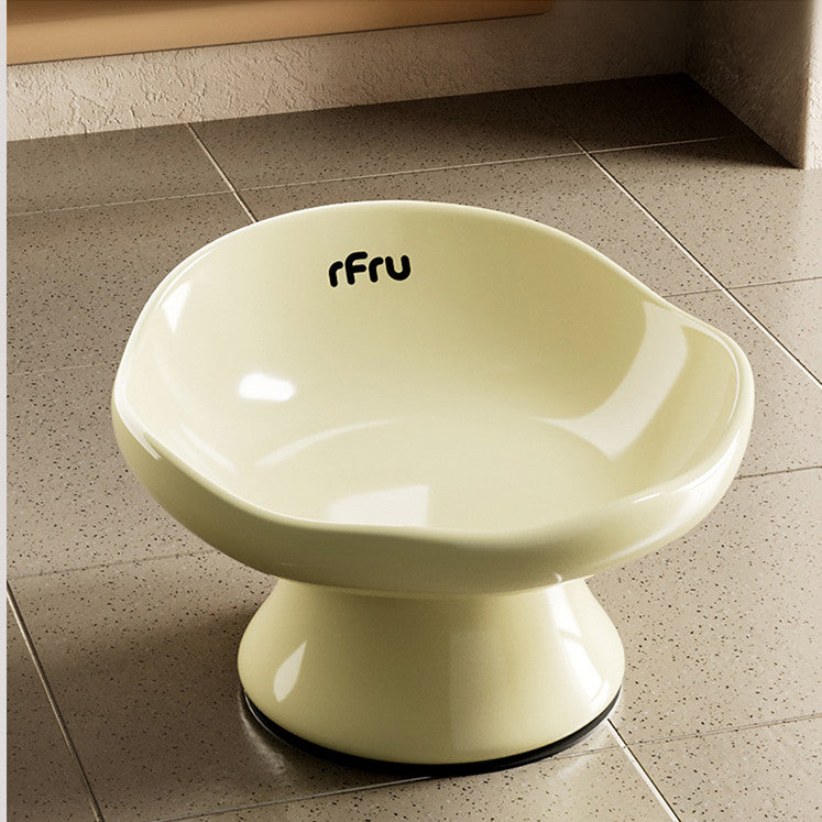 Ceramic Petal Anti-Spill Cat Bowl
