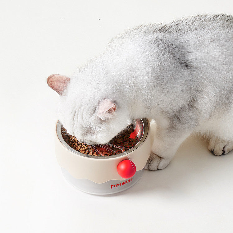 Clown Double-Layer Stainless Steel Cat Bowl