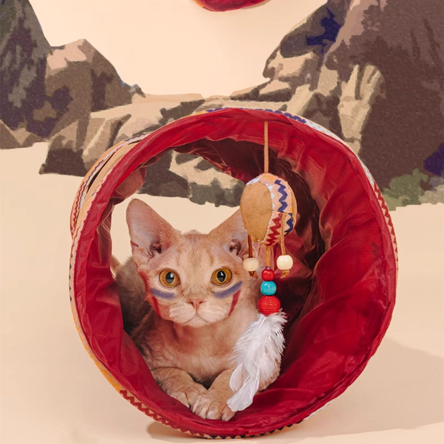 Foldable Indian Cat Tunnel Bed cat bed by Bigeeo – photo 2