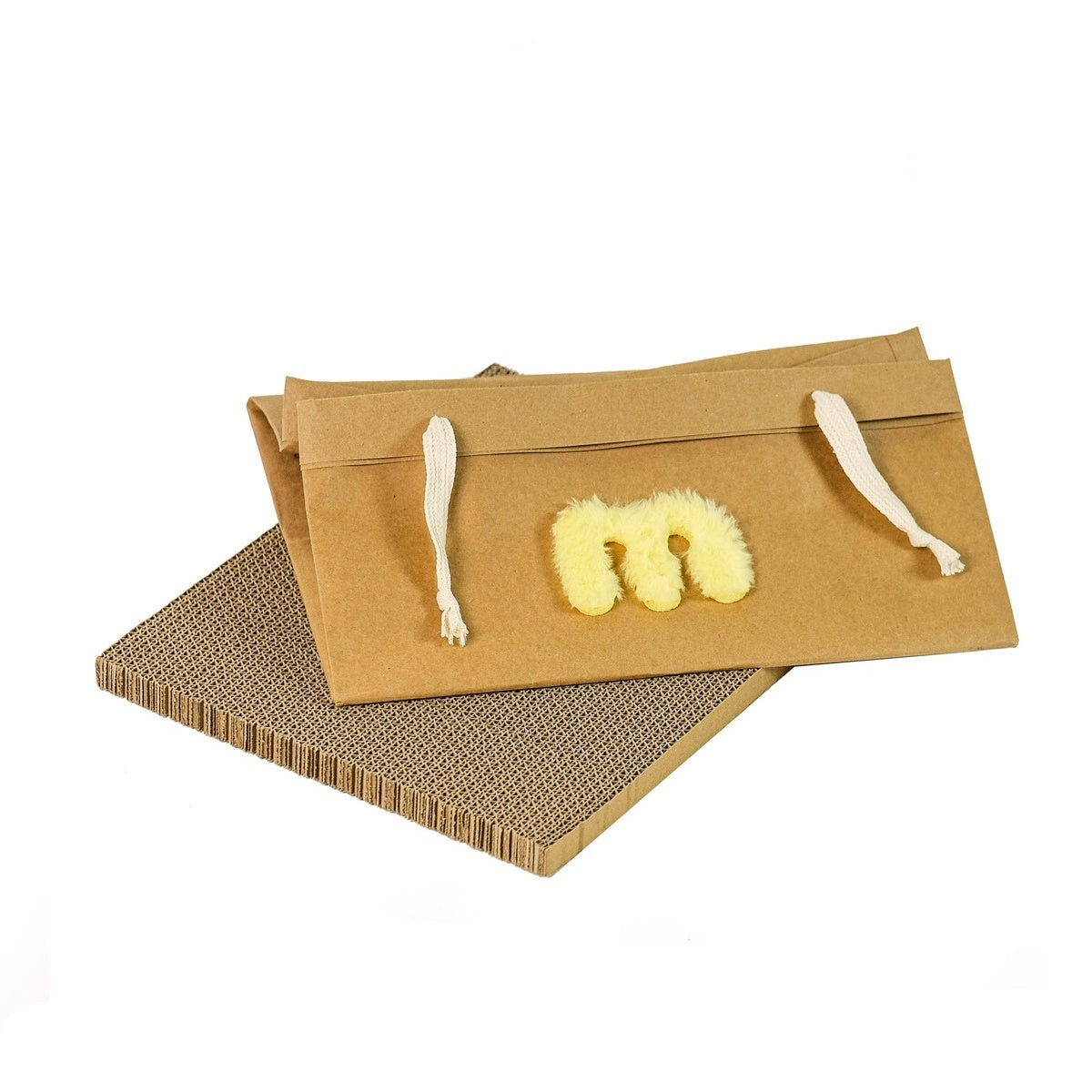 Meowlet Paper-Bag Cat Bed with Scratcher & Replaceable Pads