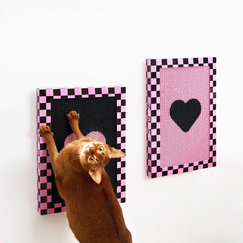 Heart Checkerboard Cat Scratcher Board