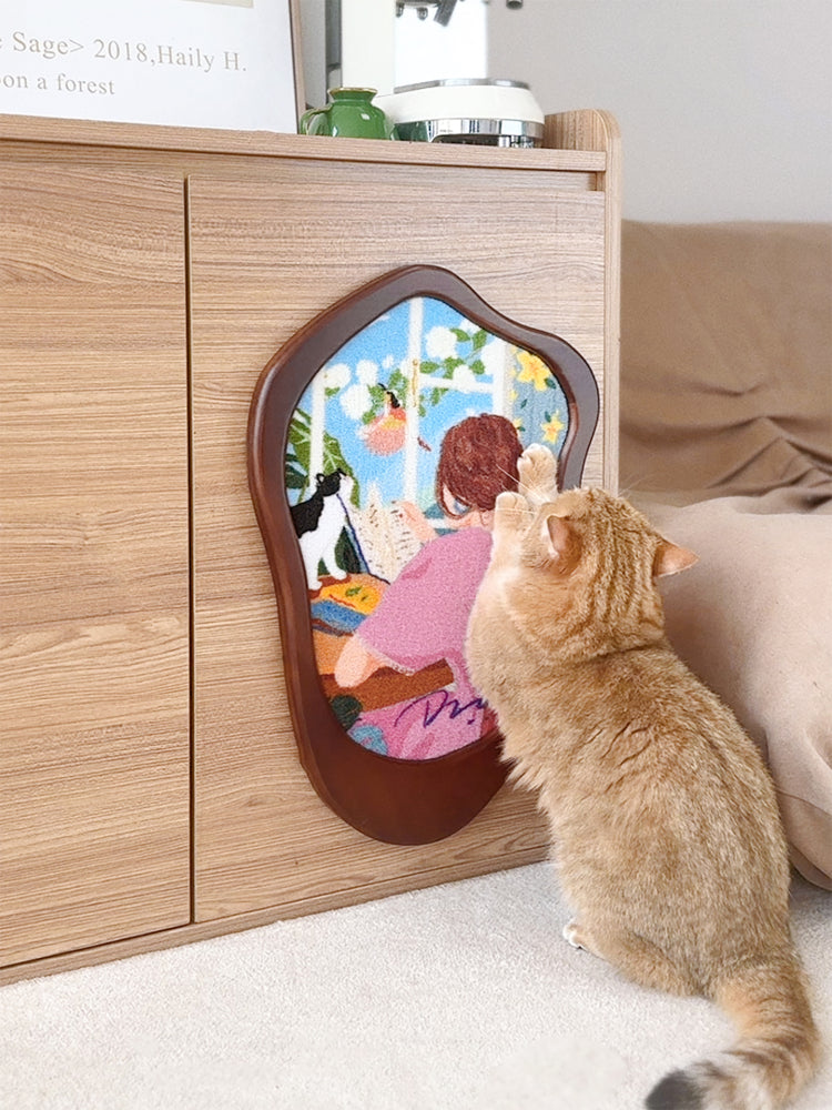 Art Frame Wooden Cat Scratching Board