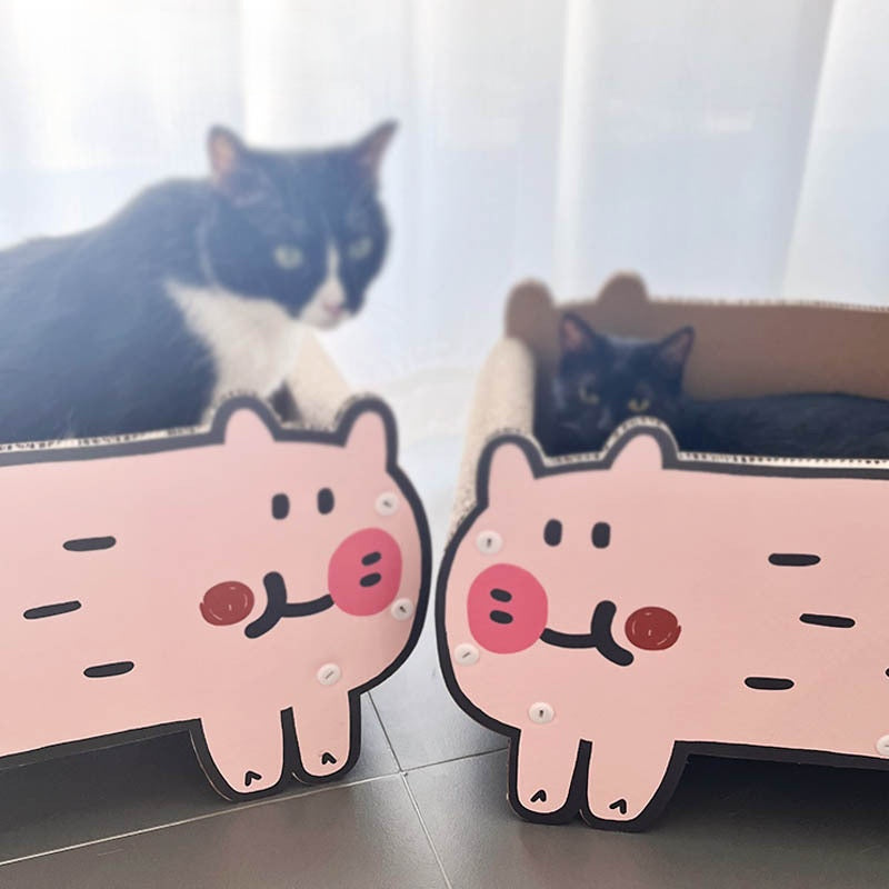 Nekoora Piggy Cat Scratcher Bed