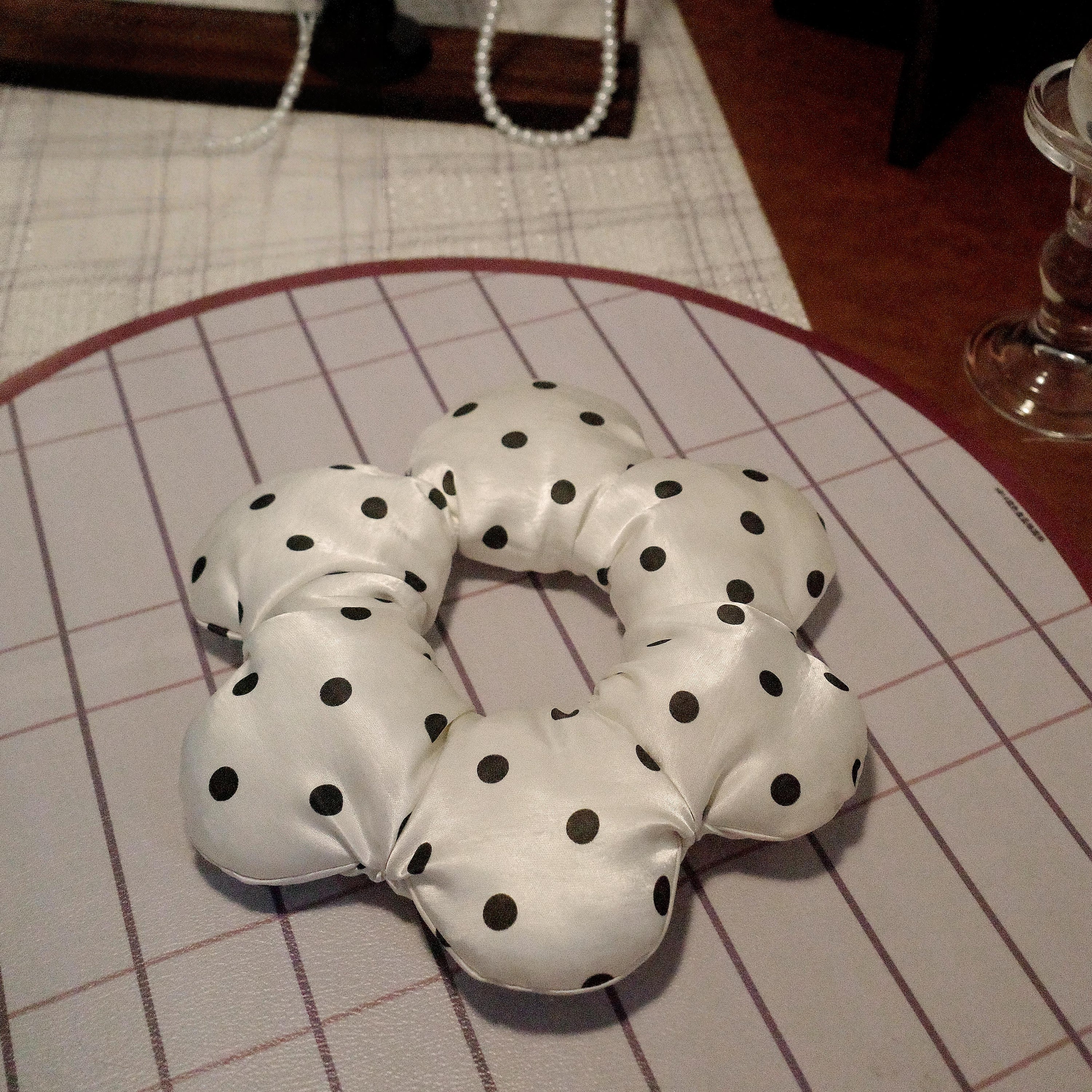 Polka Dot Flower Cat Collar