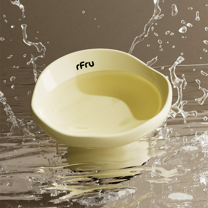 Ceramic Petal Anti-Spill Cat Bowl