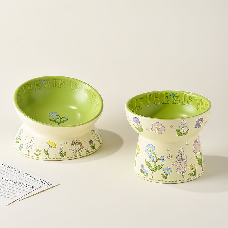 Premium Ceramic Elevated Cat Bowl