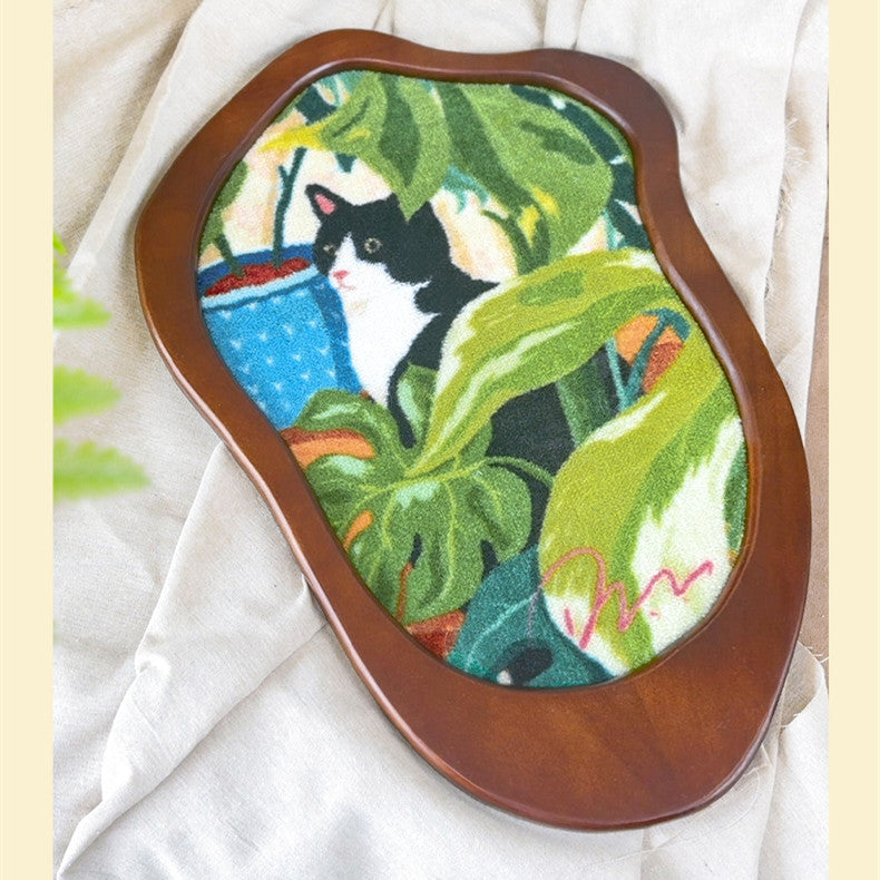 Art Frame Wooden Cat Scratching Board
