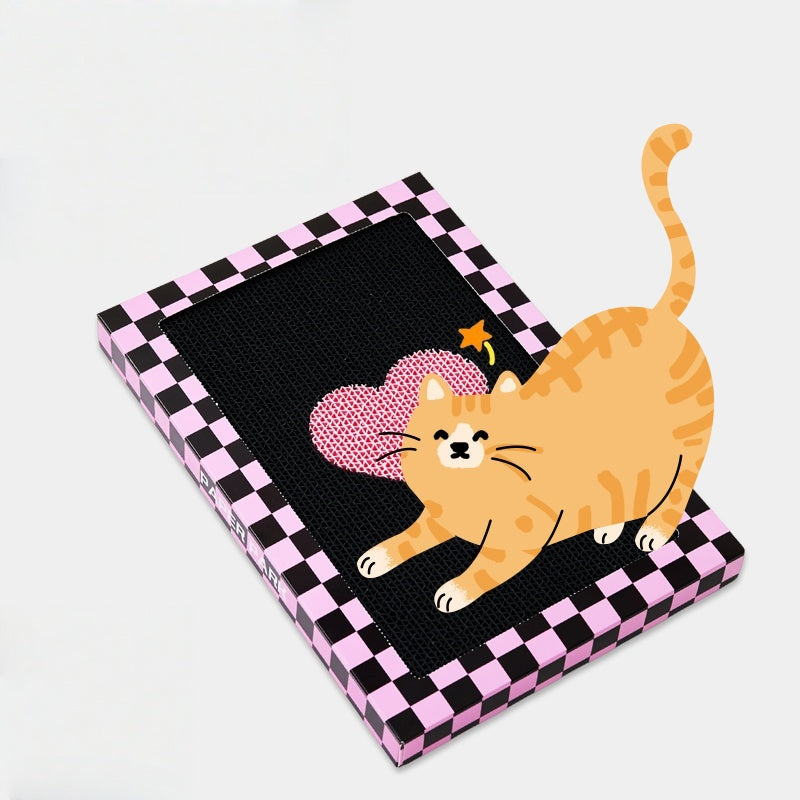 Heart Checkerboard Cat Scratcher Board