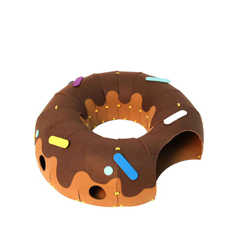 Donut Felt Tunnel Cat Bed