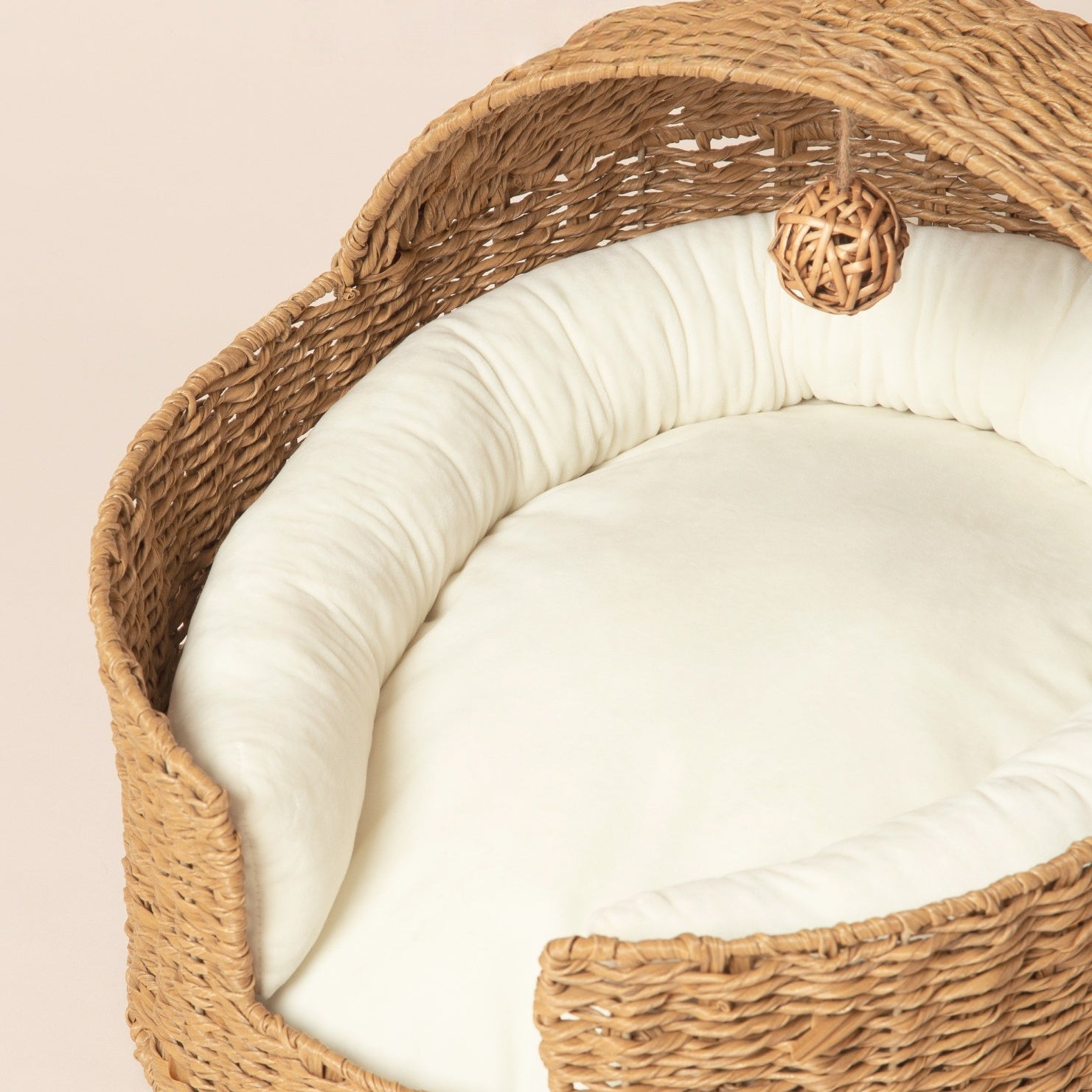 Nido Handwoven Cat Cradle Bed with Cushion & Play Ball