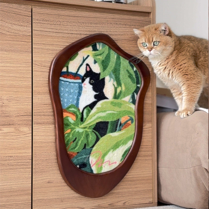 Art Frame Wooden Cat Scratching Board