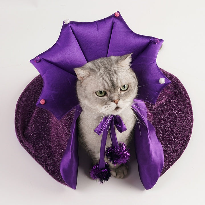 Cat Halloween Costume Set – Wizard Hat & Cape