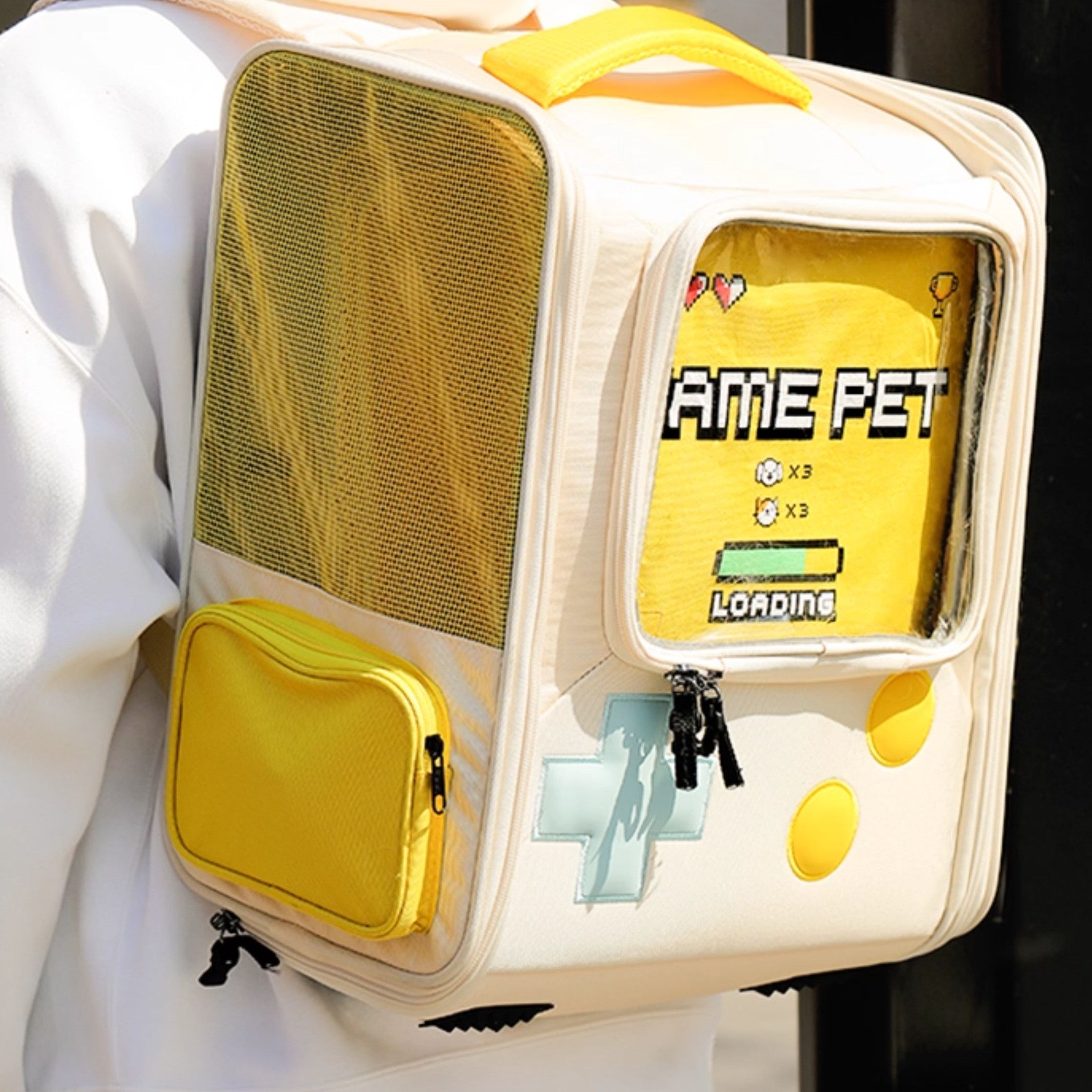 Retro Game Console Expandable Pet Backpack