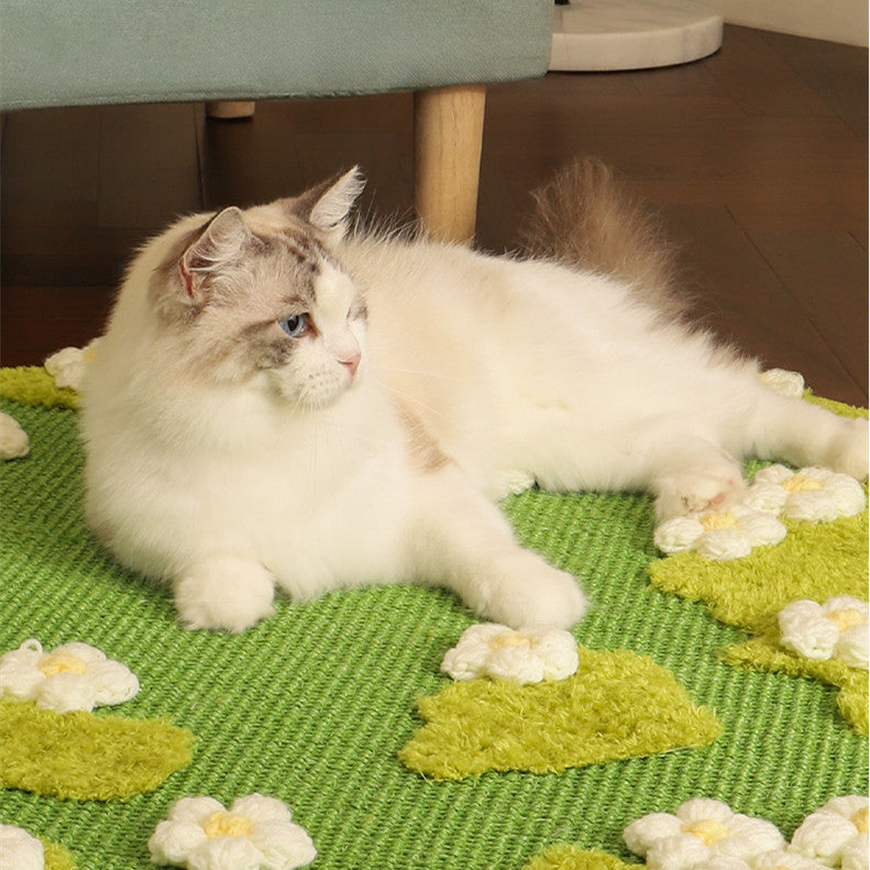 Flower Meadow Sisal Cat Rug