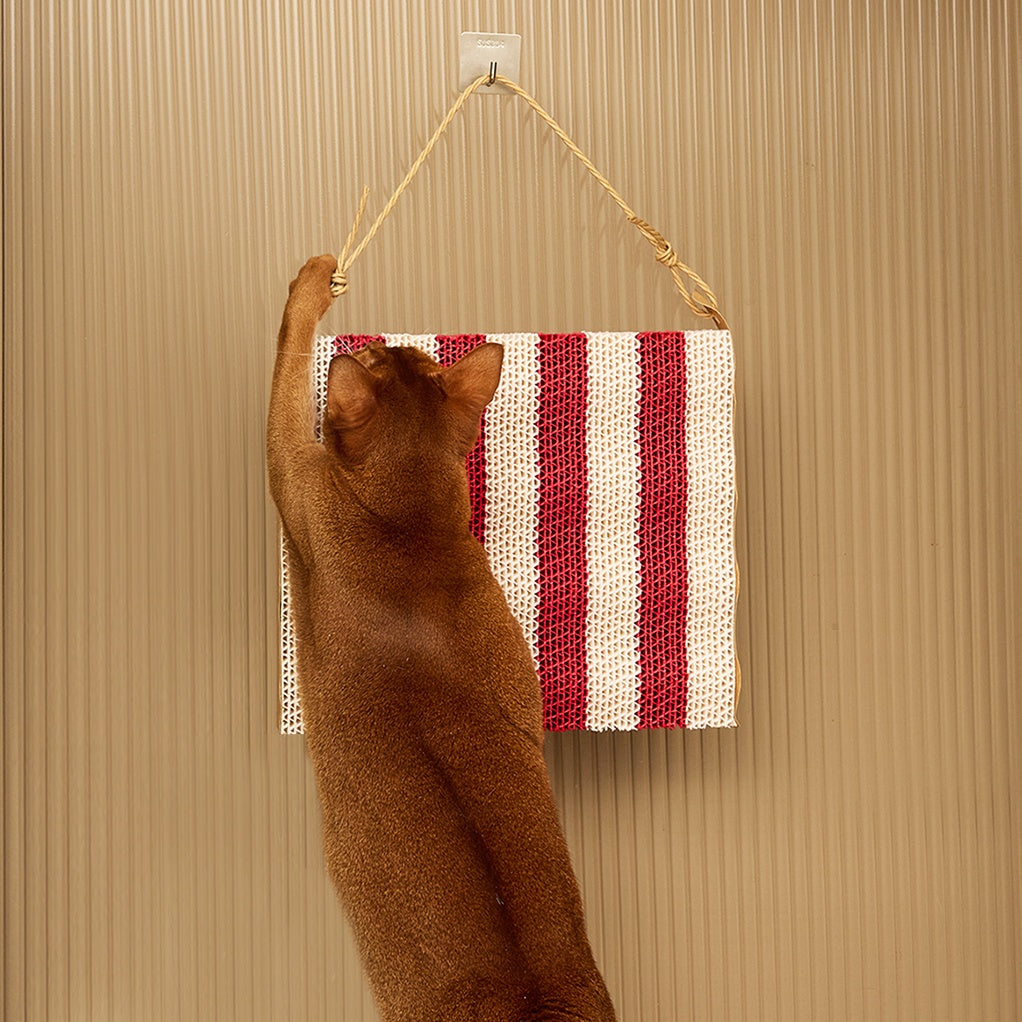 Striplay Hanging & Floor Cat Scratcher Pad with Rope