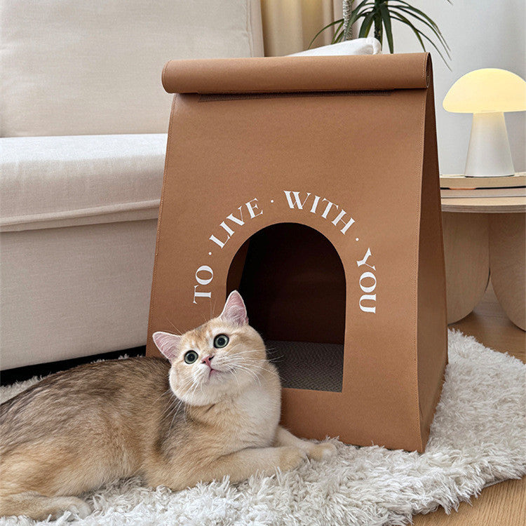 Kraft Paper Cat House
