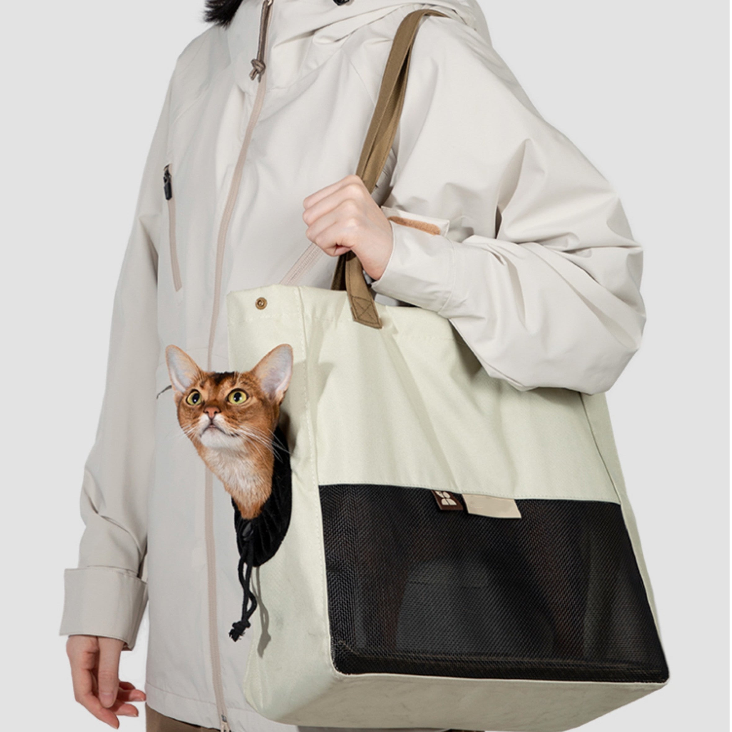Canvas Shoulder Cat Carrier Tote