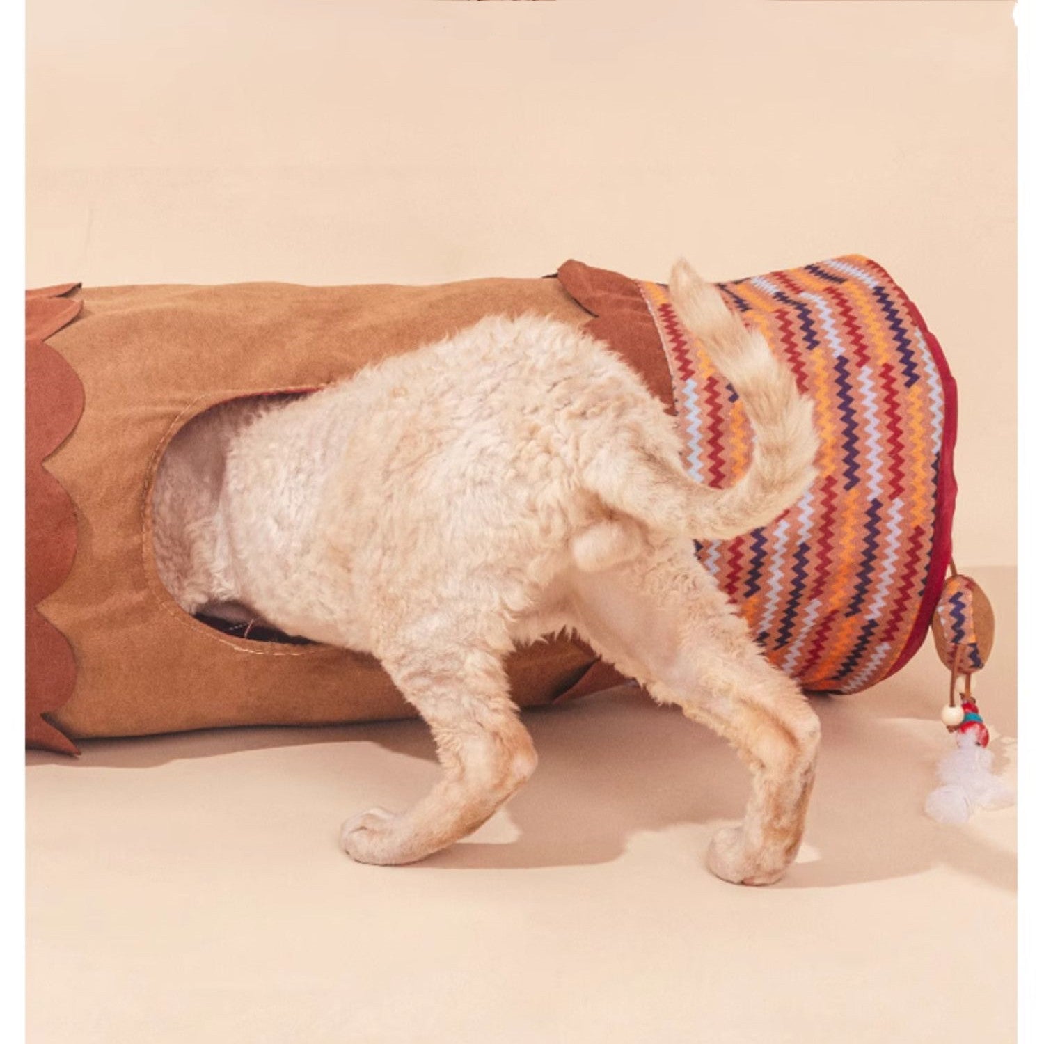 Foldable Indian Cat Tunnel Bed