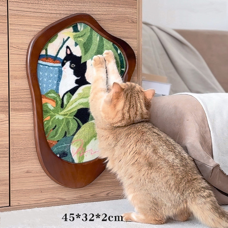 Art Frame Wooden Cat Scratching Board
