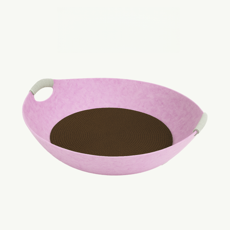 Nestio Cat Bed with Scratcher – Pink Edition