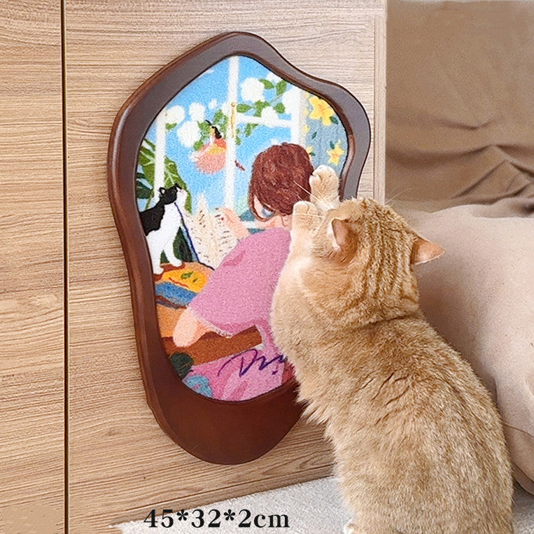 Art Frame Wooden Cat Scratching Board