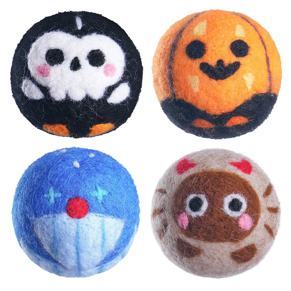 Handmade Wool Felt Ball Cat Toy